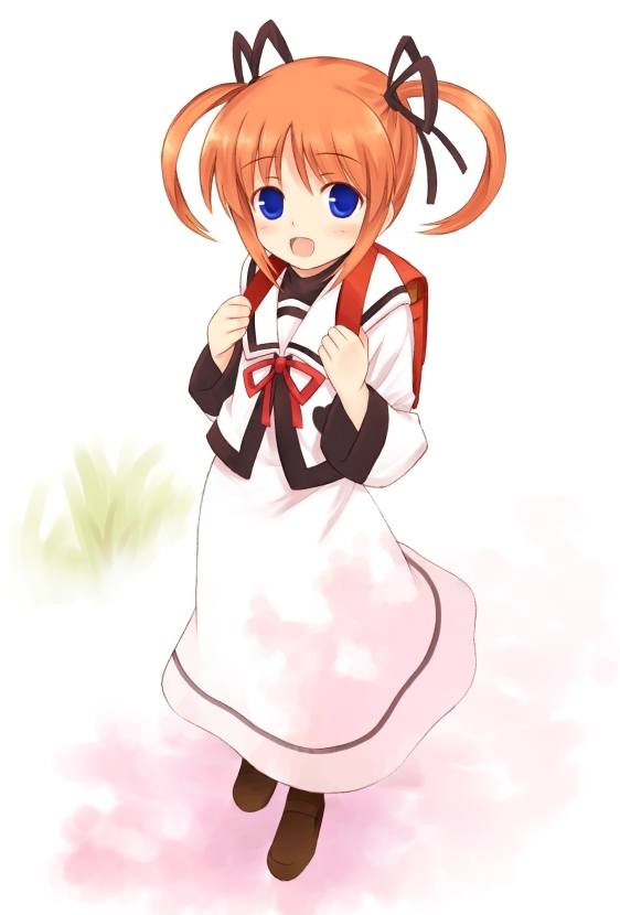 takamachi nanoha (lyrical nanoha and 1 more) drawn by kurasuke