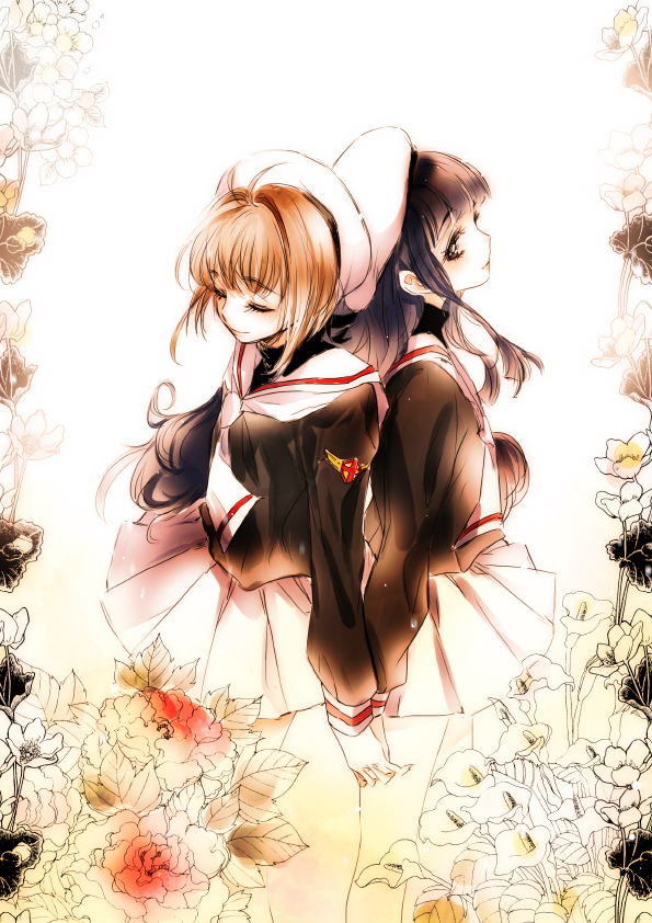 kinomoto sakura and daidouji tomoyo (cardcaptor sakura) drawn by tima