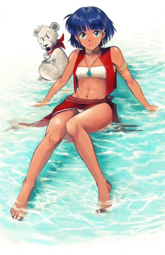 nadia la arwall and king (fushigi no umi no nadia) drawn by kimura_(pixiv178485)