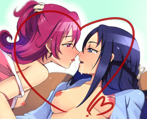 hishikawa rikka and aida mana (precure and 1 more) drawn by rumo