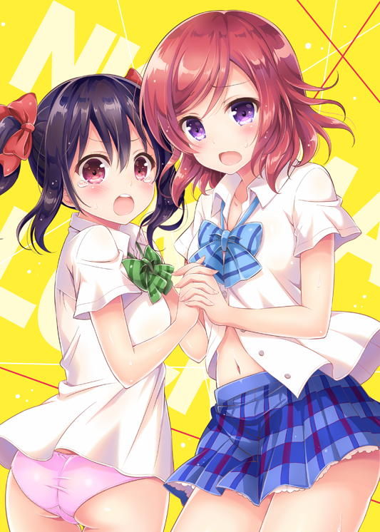 nishikino maki and yazawa nico (love live! and 1 more) drawn by sakurai_makoto_(custom_size)