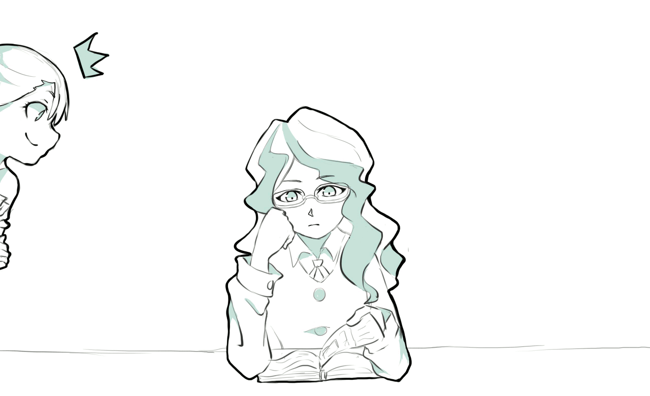 kagari atsuko and diana cavendish (little witch academia) drawn by bukei