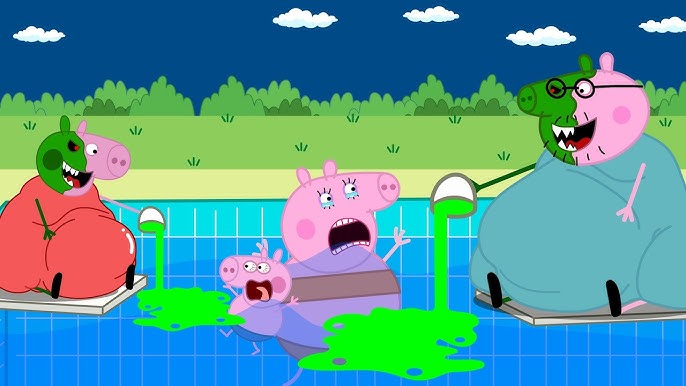peppa pig, george pig, mummy pig, and daddy pig (peppa pig)