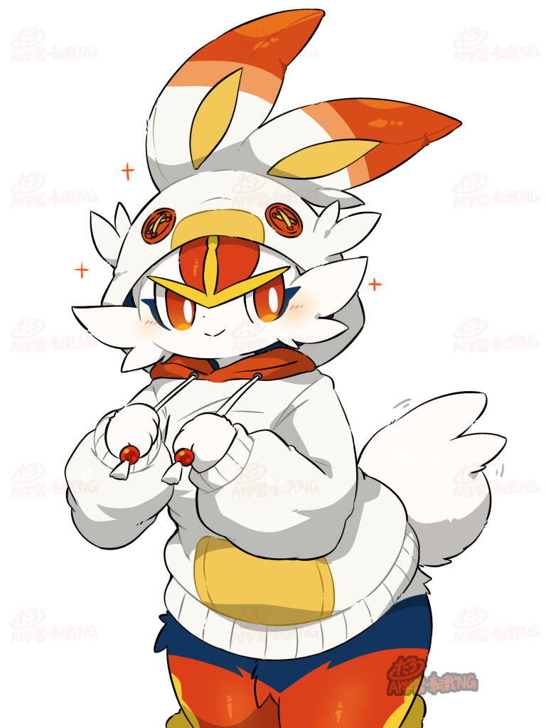 scorbunny and cinderace (pokemon) drawn by taro_(tontaro)