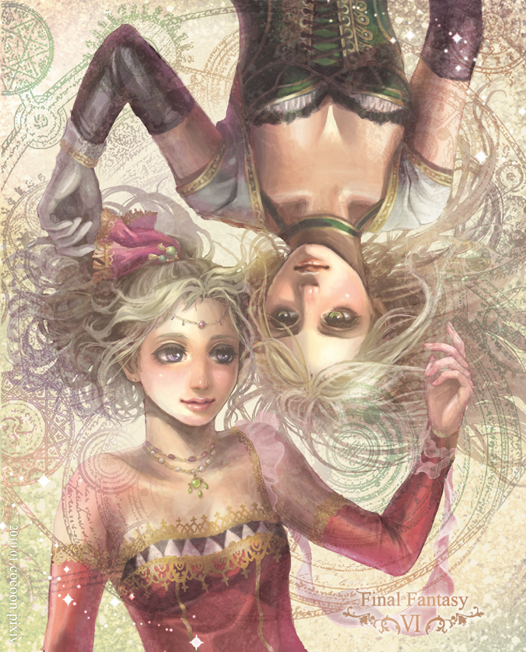 terra branford and celes chere (final fantasy and 1 more) drawn by cocoon_(yuming4976)