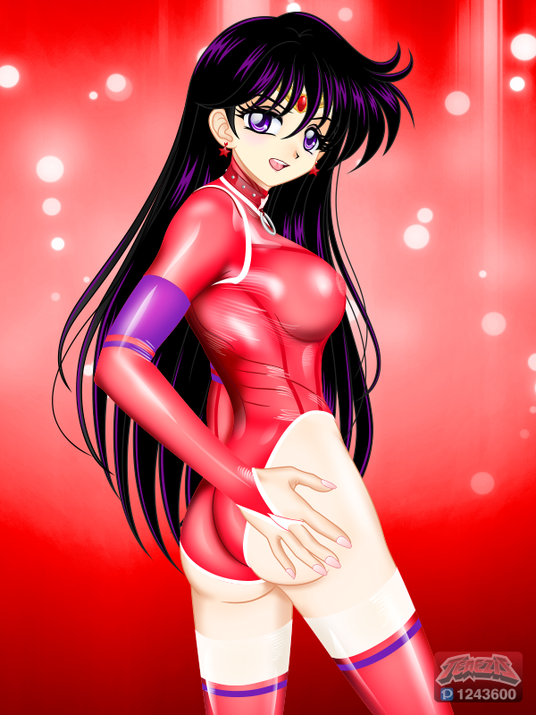 hino rei and sailor mars (bishoujo senshi sailor moon) drawn by teneshisu
