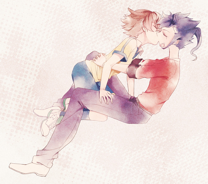 matsukaze tenma and tsurugi kyousuke (inazuma eleven and 1 more) drawn by maico_(a218)