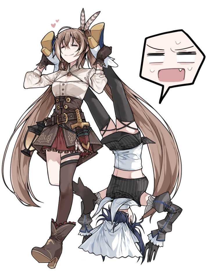 ouro kronii and nanashi mumei (hololive and 1 more) drawn by clipe