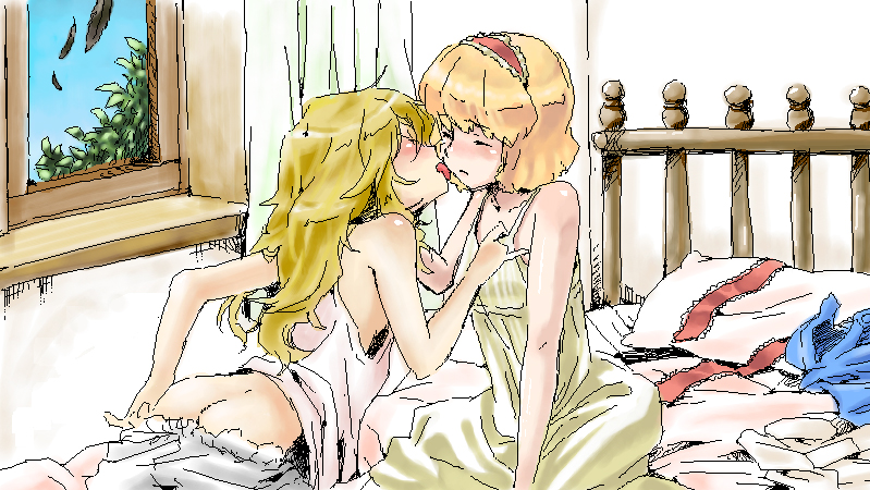 kirisame marisa and alice margatroid (touhou) drawn by youko_(santarose)