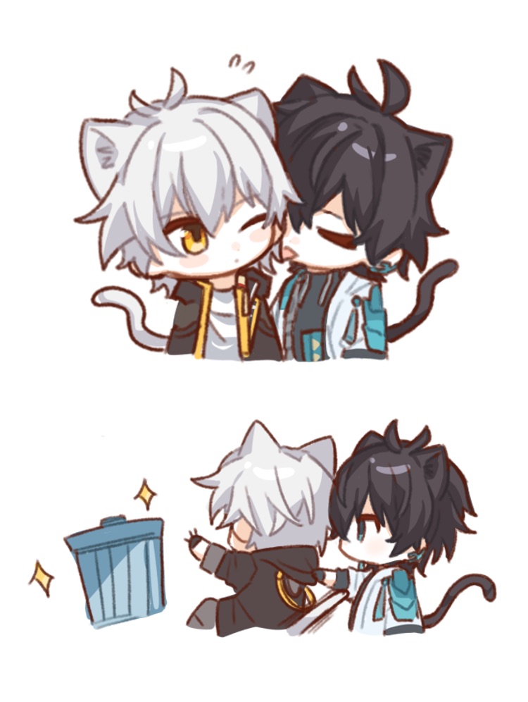 trailblazer, caelus, and dan heng (honkai and 1 more) drawn by !!_(p7kwzcwyyhxsz6u)