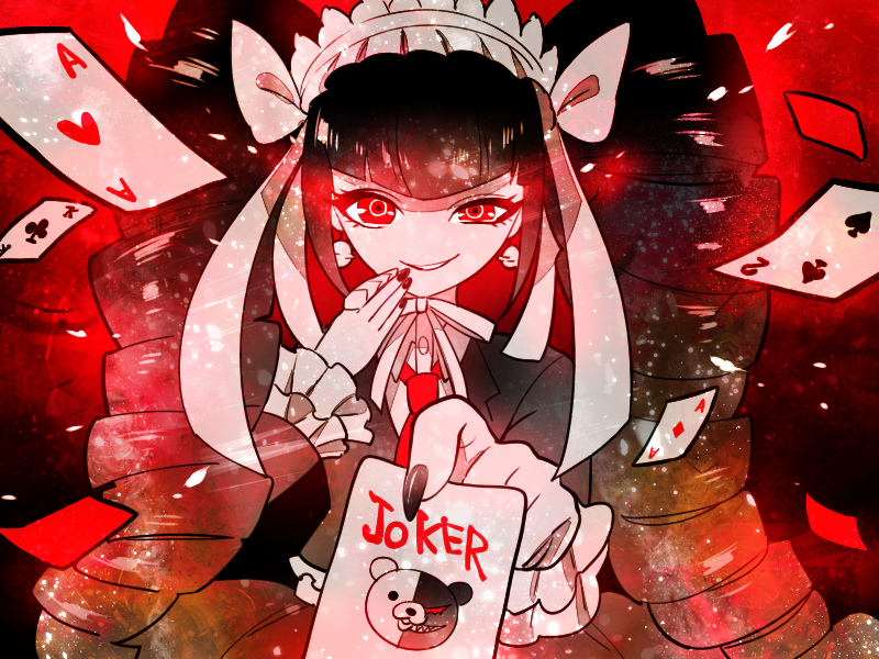 monokuma and celestia ludenberg (danganronpa and 1 more) drawn by nakano_(p-geist)