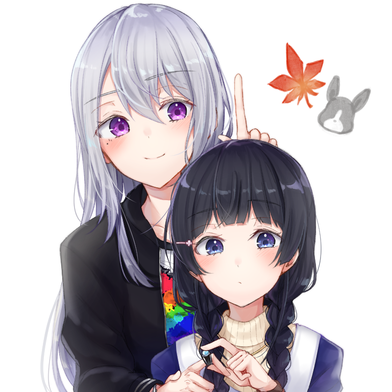tsukino mito and higuchi kaede (nijisanji) drawn by zyenokana
