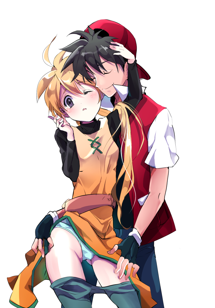 red and yellow (pokemon and 1 more) drawn by rakeng