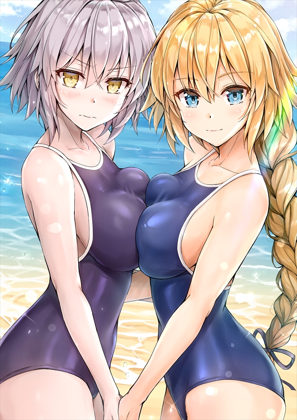 jeanne d'arc alter and jeanne d'arc (fate and 1 more) drawn by koyuki_(kotatsu358)