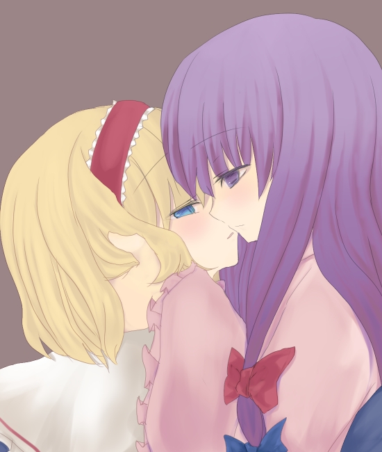 alice margatroid and patchouli knowledge (touhou) drawn by am-s