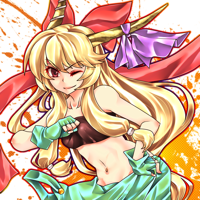 ibuki suika and alex (touhou and 3 more) drawn by tobi_(discharge_cycle)
