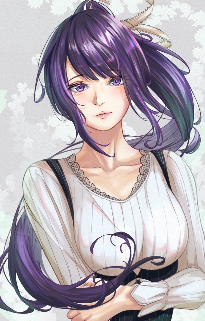 senjougahara hitagi (monogatari and 1 more) drawn by makadamin32