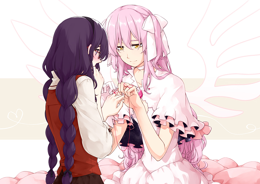 akemi homura, kaname madoka, and ultimate madoka (mahou shoujo madoka magica) drawn by sakuraba_yuuki