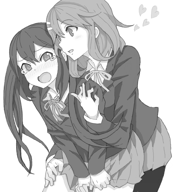 nakano azusa and hirasawa yui (k-on!) drawn by kuzu_kow