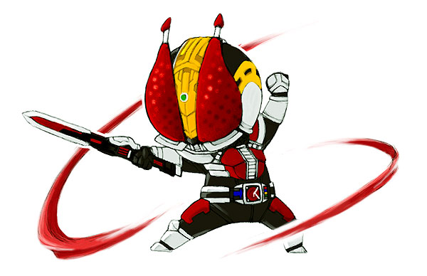 kamen rider den-o (kamen rider and 1 more) drawn by kaos