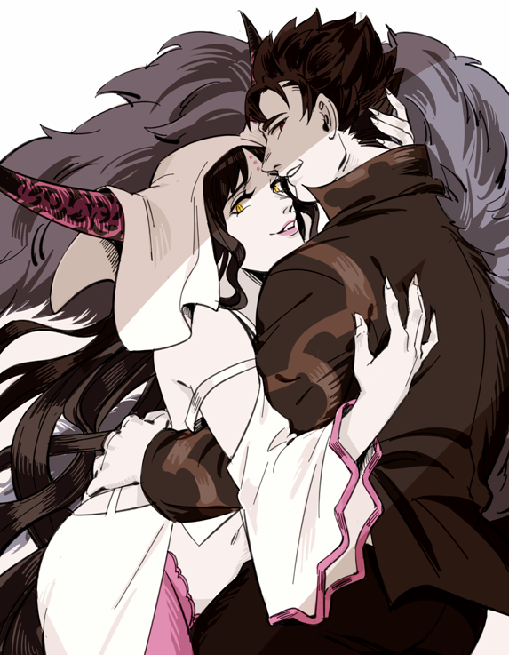 sessyoin kiara and belial (fate and 2 more) drawn by angi_(reaver)