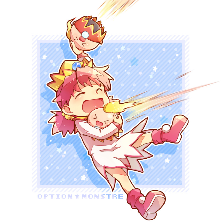 pom-kun and momo-chan (option monster) drawn by rakuni