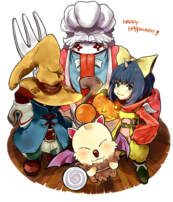 moogle, vivi ornitier, eiko carol, and quina quen (final fantasy and 1 more) drawn by posca
