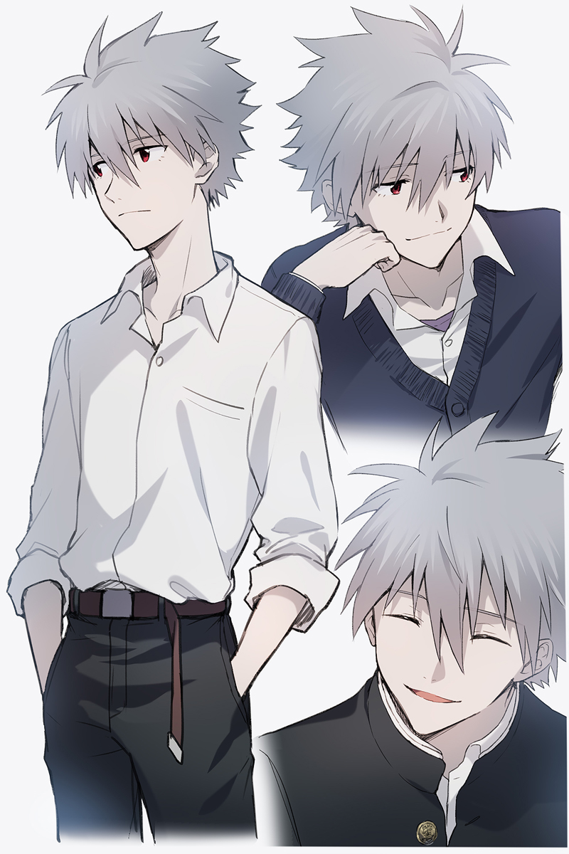 nagisa kaworu (neon genesis evangelion) drawn by 11kkr