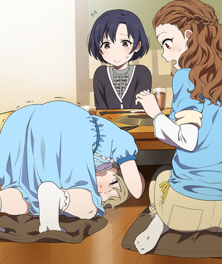 morikubo nono, shiragiku hotaru, and seki hiromi (idolmaster and 1 more) drawn by mattaku_mousuke