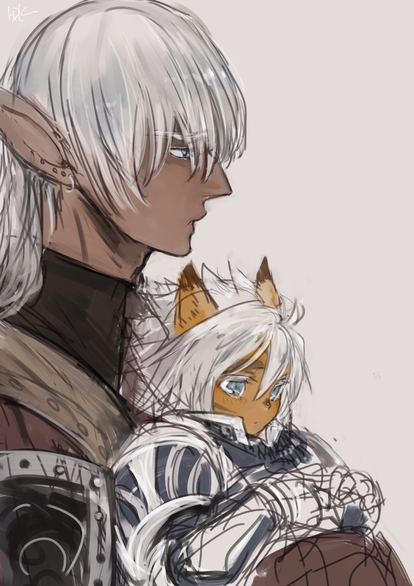 adventurer, paladin, and red mage (final fantasy and 1 more) drawn by doraeshi