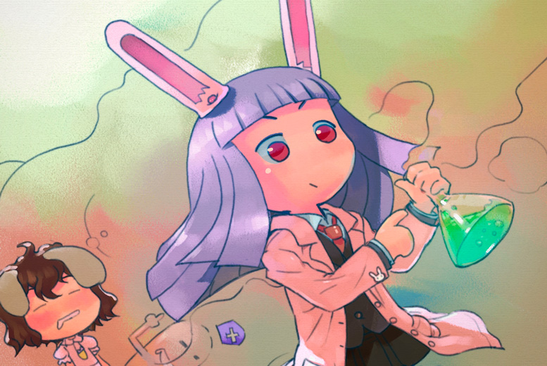 reisen udongein inaba, inaba tewi, and yagokoro (touhou) drawn by yst