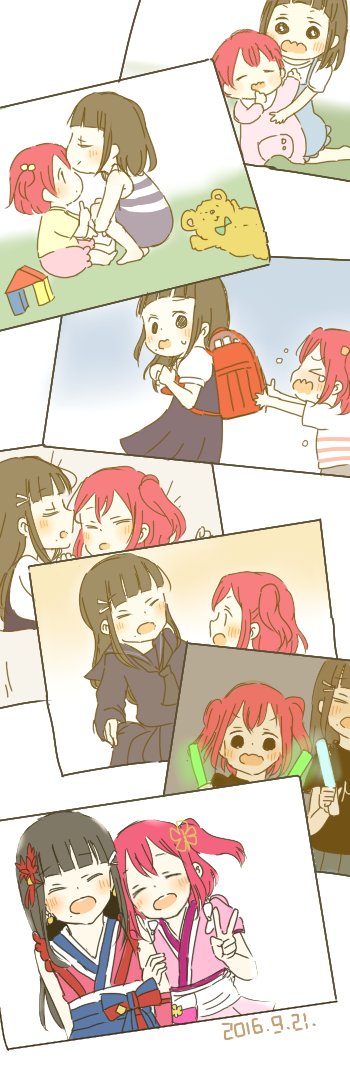 kurosawa dia and kurosawa ruby (love live! and 1 more) drawn by kase_(ks_lys)