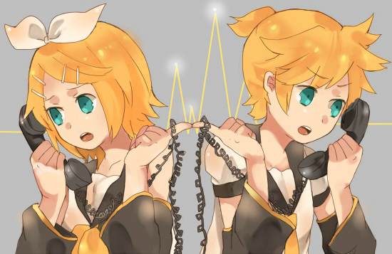 kagamine rin and kagamine len (vocaloid) drawn by yama_(sumikarasu)