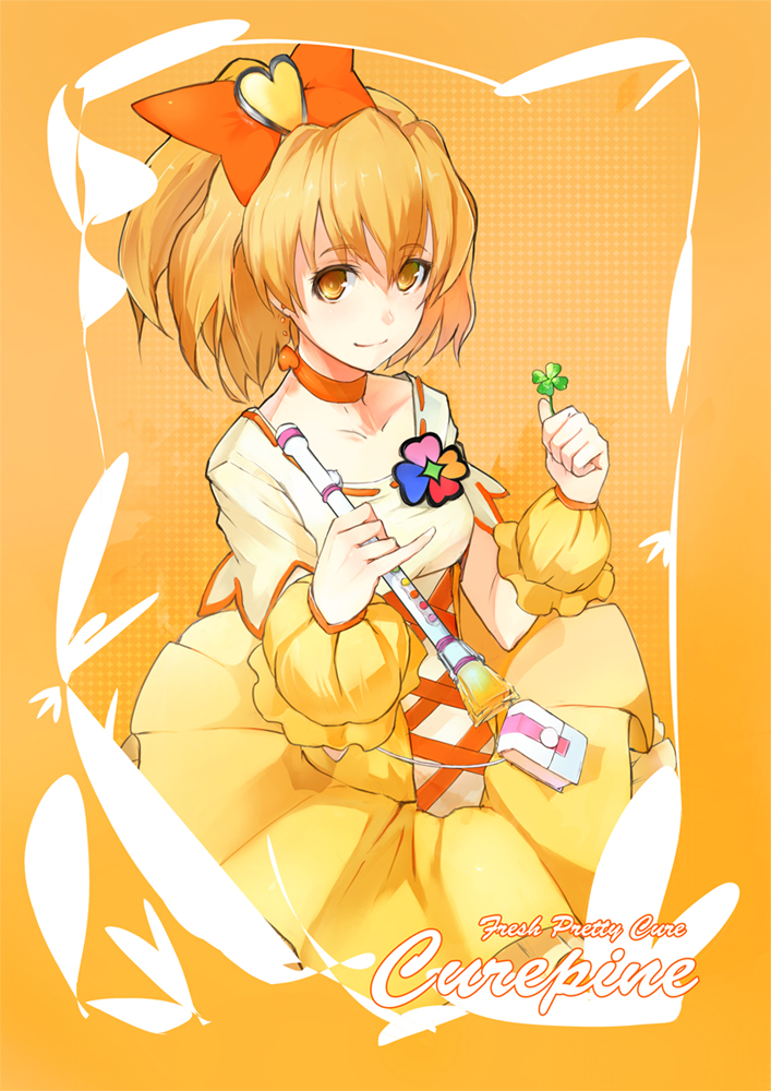 yamabuki inori and cure pine (precure and 1 more) drawn by miz