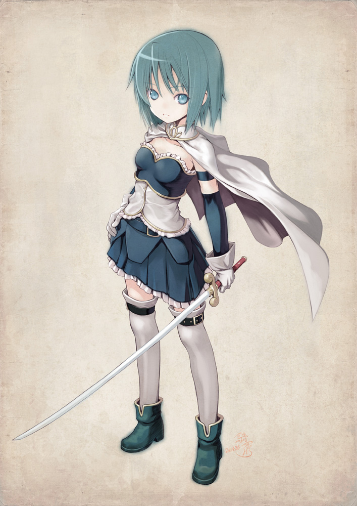 miki sayaka (mahou shoujo madoka magica) drawn by kiran_(kiranpln)