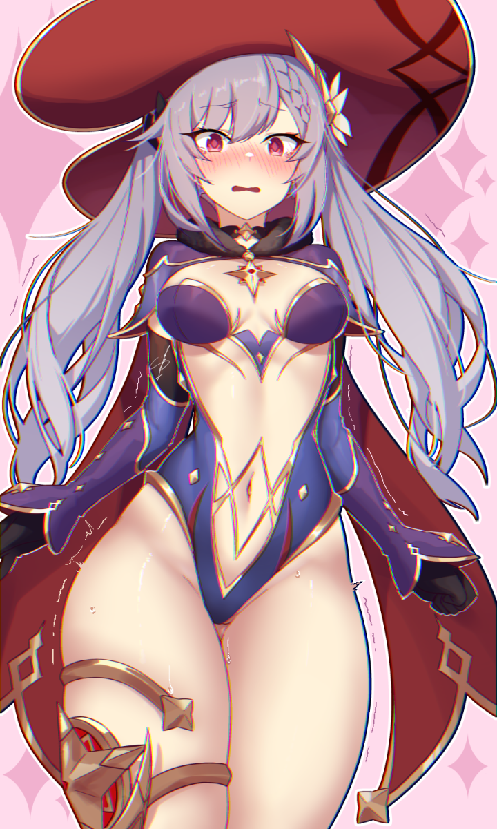 mona and keqing (genshin impact) drawn by dev_(dev0614)