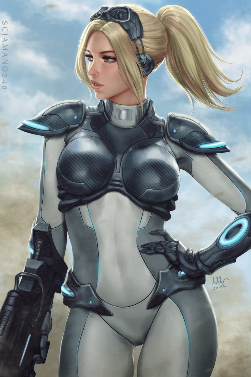 nova and terran (starcraft) drawn by sciamano240