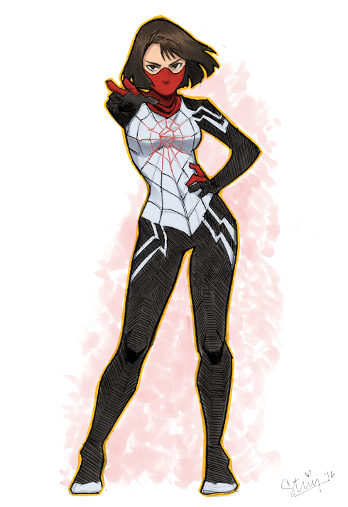silk and cindy moon (marvel and 1 more) drawn by lukegroundflyer and stacey_lee