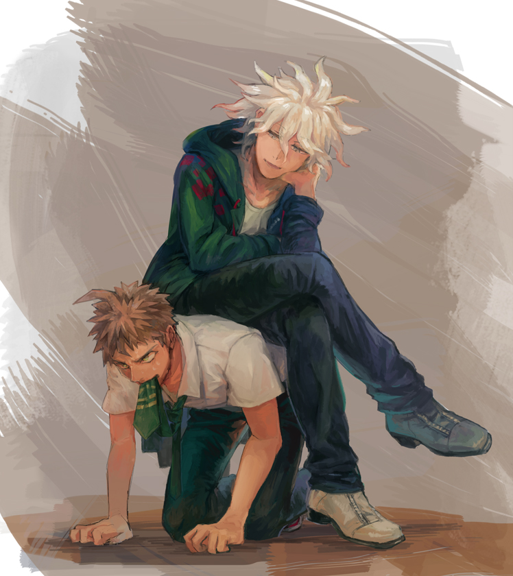 komaeda nagito and hinata hajime (danganronpa and 1 more) drawn by 14-tsuki