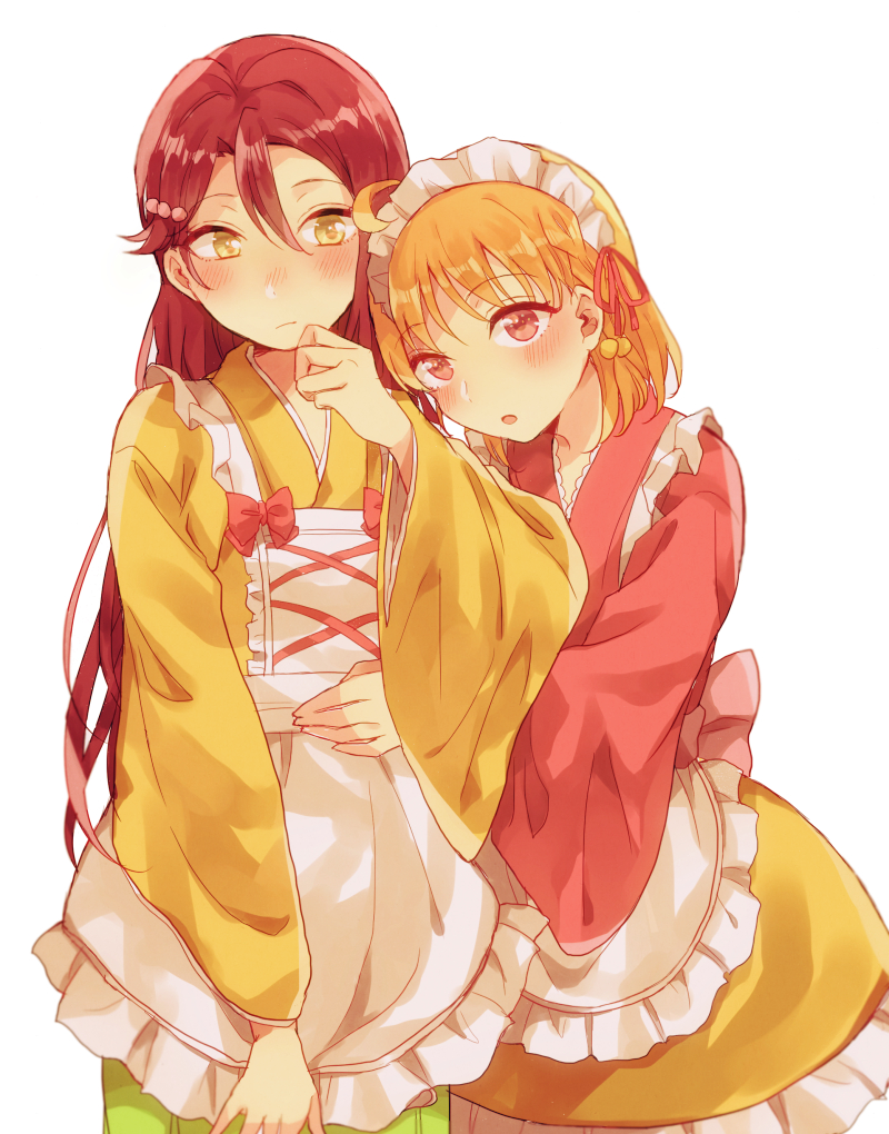 sakurauchi riko and takami chika (love live! and 1 more) drawn by nashieshina