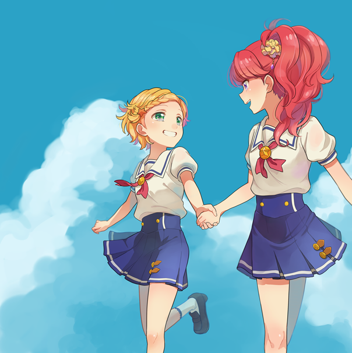 shinjo hinaki and kurebayashi juri (aikatsu!) drawn by gobou_1000