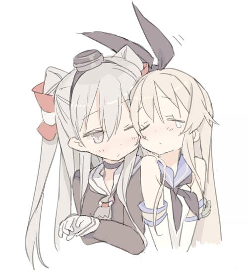 shimakaze and amatsukaze (kantai collection) drawn by blade_(galaxist)