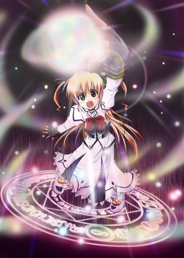 takamachi nanoha and vivio (lyrical nanoha and 3 more) drawn by ria_(devolleyaile)