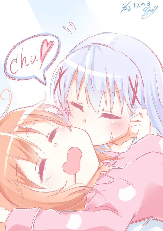 kafuu chino and hoto cocoa (gochuumon wa usagi desu ka?) drawn by hetareeji