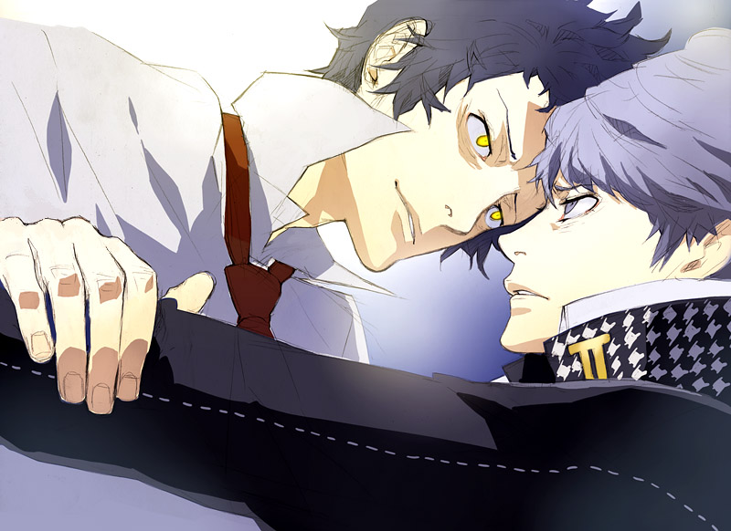 narukami yu and adachi tooru (persona and 1 more) drawn by kishiwada_robin