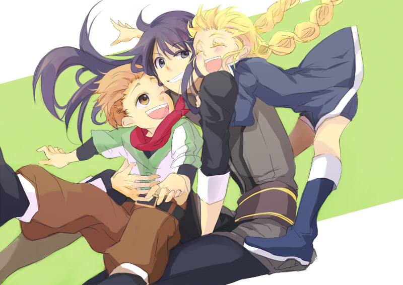 yuri lowell, karol capel, and patty fleur (tales of and 1 more) drawn by chia