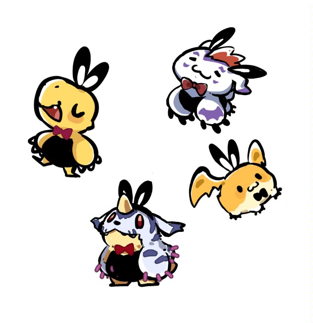 agumon, patamon, gabumon, and gomamon (digimon) drawn by youzaiyouzai112