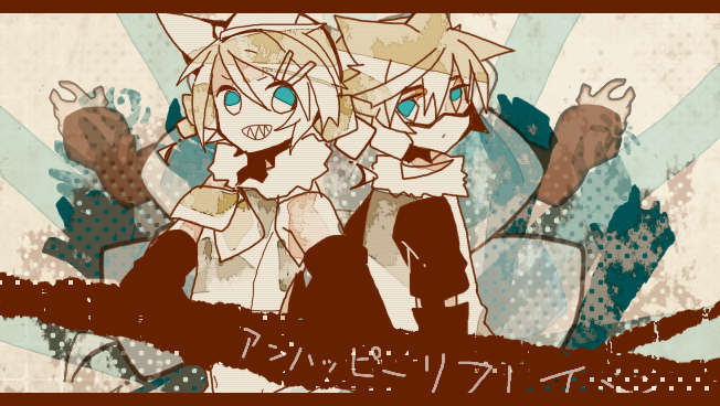 kagamine rin and kagamine len (vocaloid and 1 more) drawn by miwasiba
