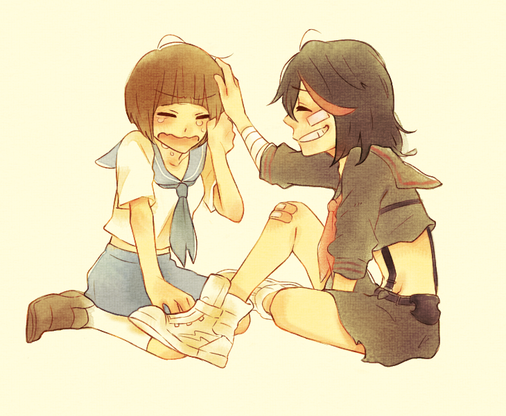 matoi ryuuko, senketsu, and mankanshoku mako (kill la kill) drawn by hosomitimiti