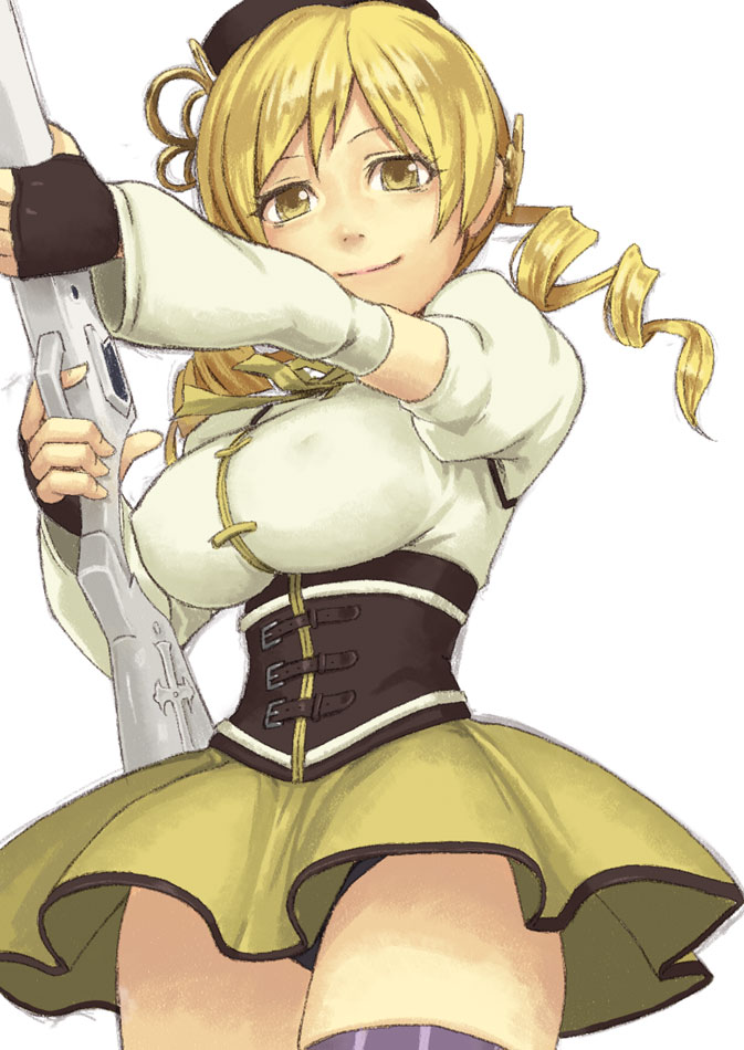 tomoe mami (mahou shoujo madoka magica) drawn by yuuji_(and)